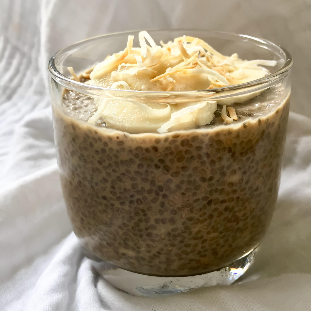 Coffee + Coconut + Chia Seed Pudding